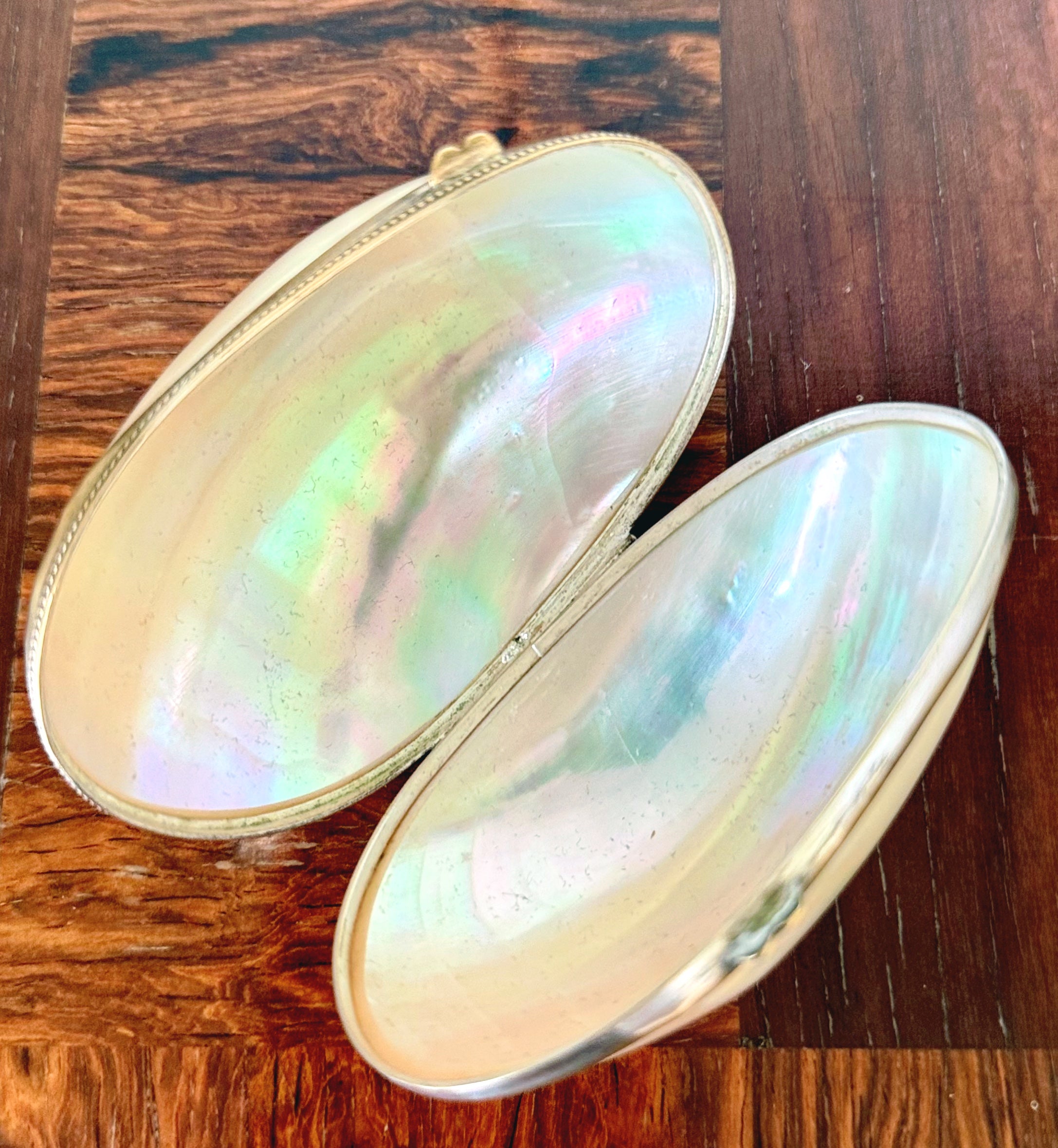 Antique French Shell Lidded Box