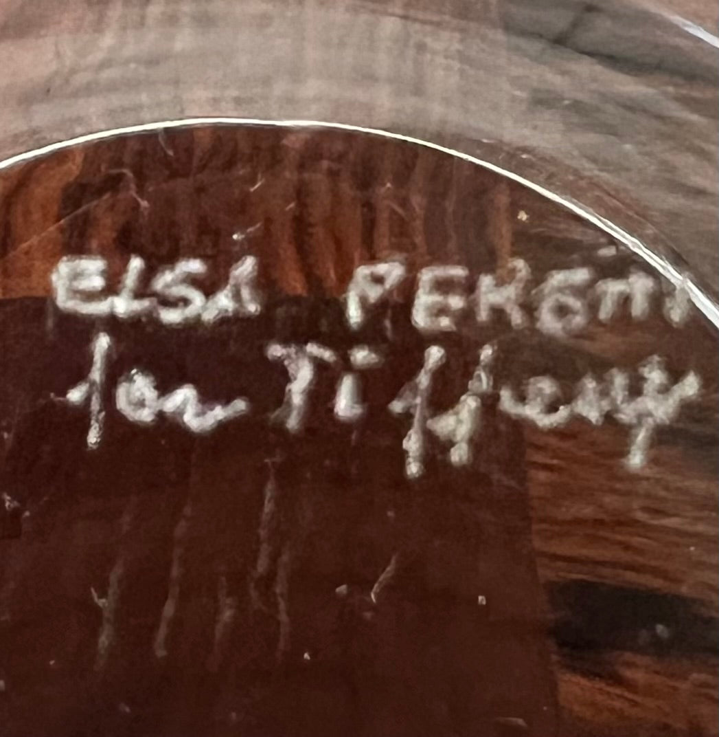 Vintage Elsa Peretti for Tiffany& Co Crystal Apple Lidded Bowl