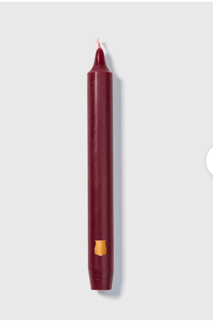 Taper Candles by Cire Trudon in Burgundy, Set of 6 (2 Sets Requested)