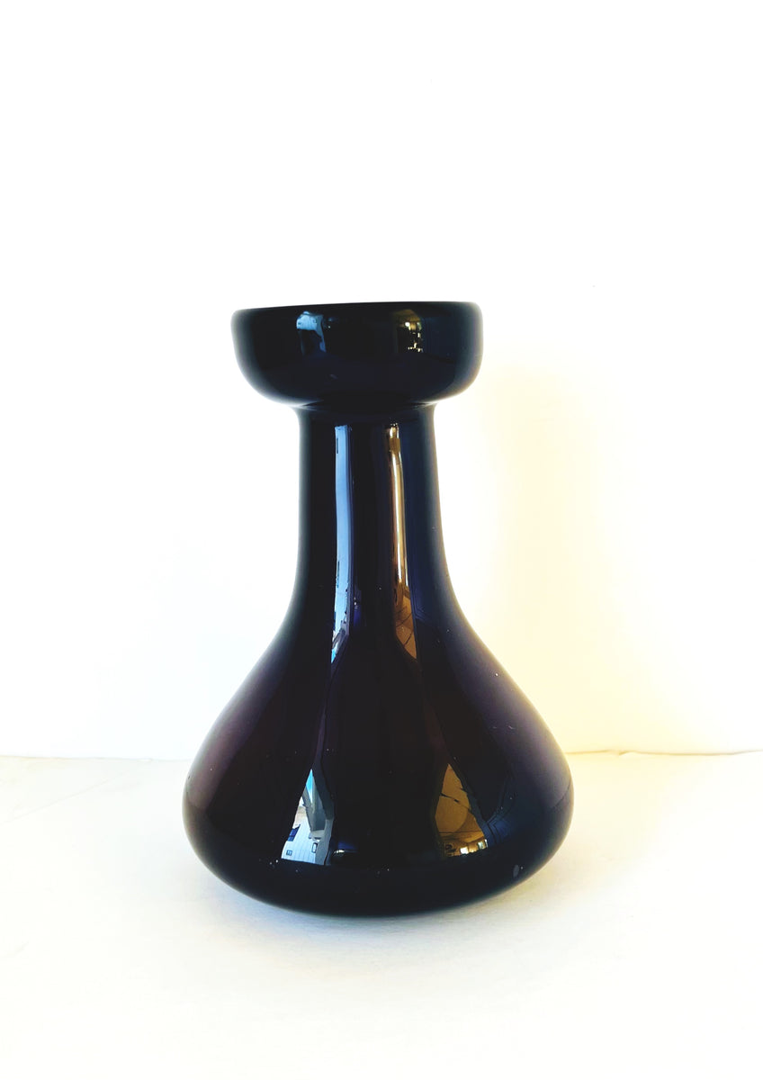 Antique Glass Bulb Forcer, Deep Amethyst Gray Antiques