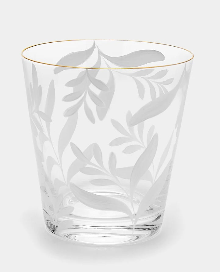 "Saanen" Eteched Crystal Tumblers by Los Vasos de Agua Clara (8 Requested)