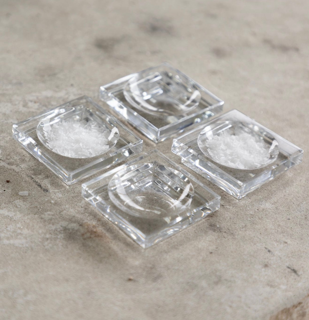 Baccarat Crystal Art Deco Salt Cellars, Set of 8