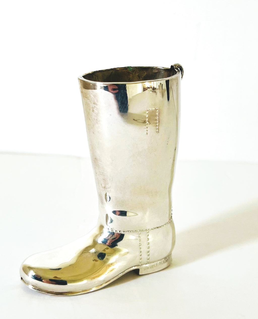 English Silverplate Shot Cup in Form of Boot