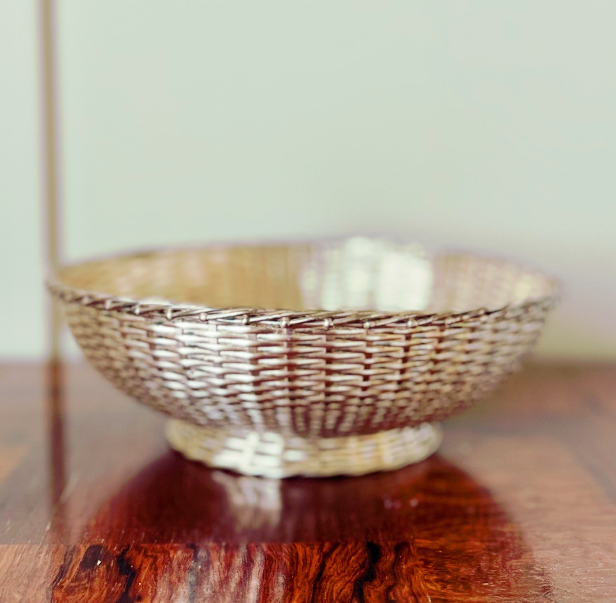 Vintage Christofle Silverplate Woven Bowl