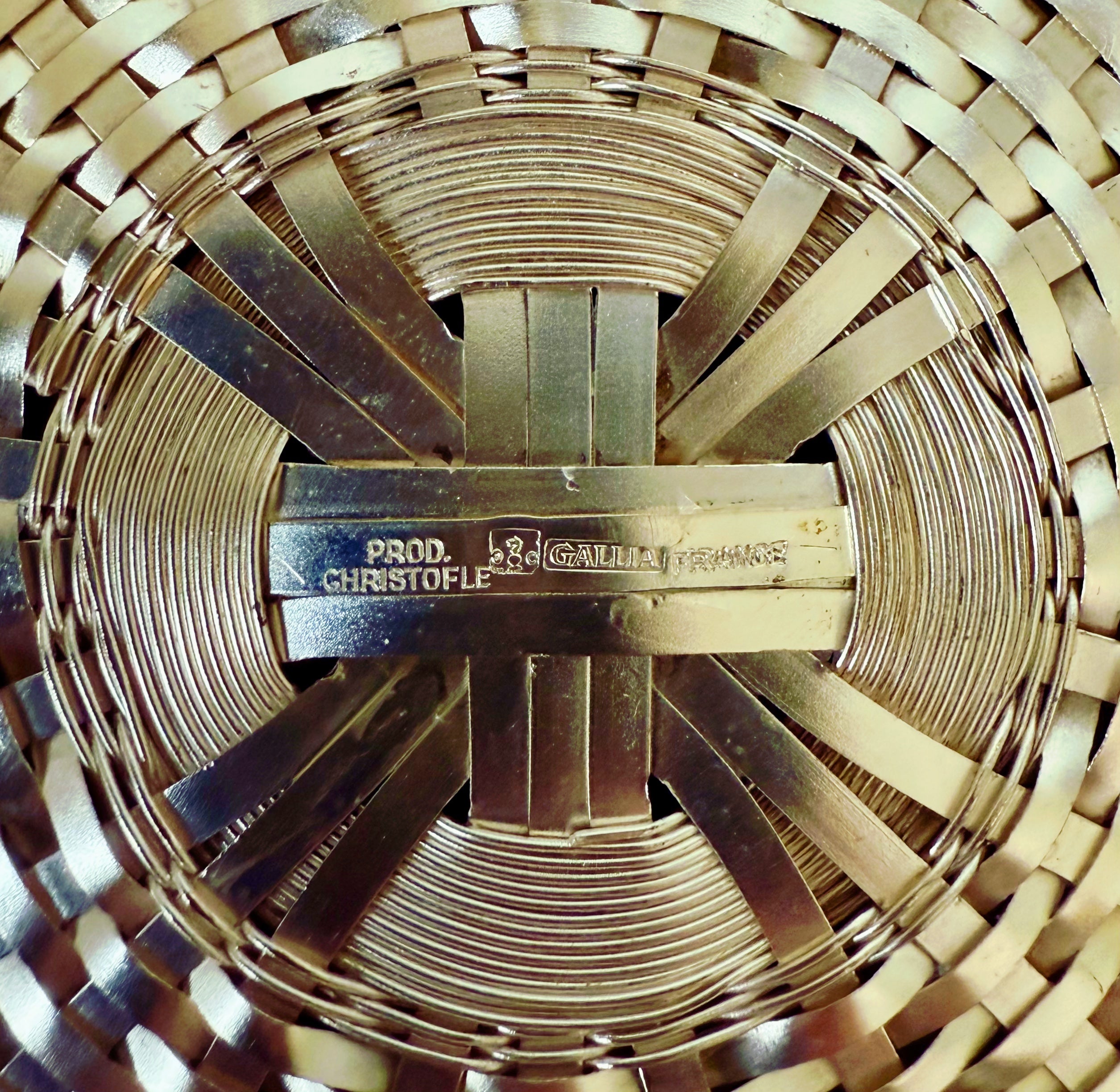 Vintage Christofle Silverplate Woven Bowl