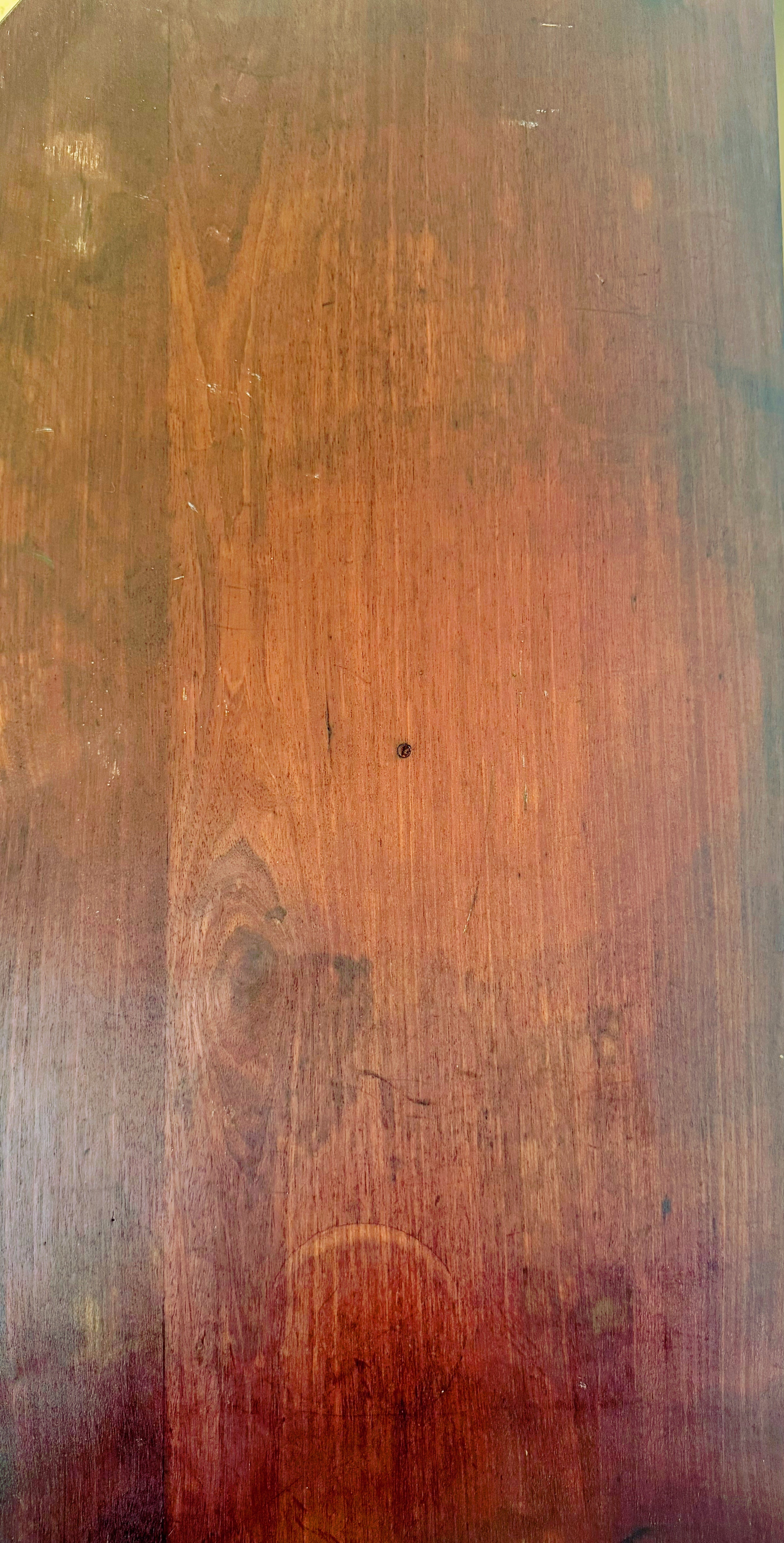 Antique Carved Painted Demilune Table