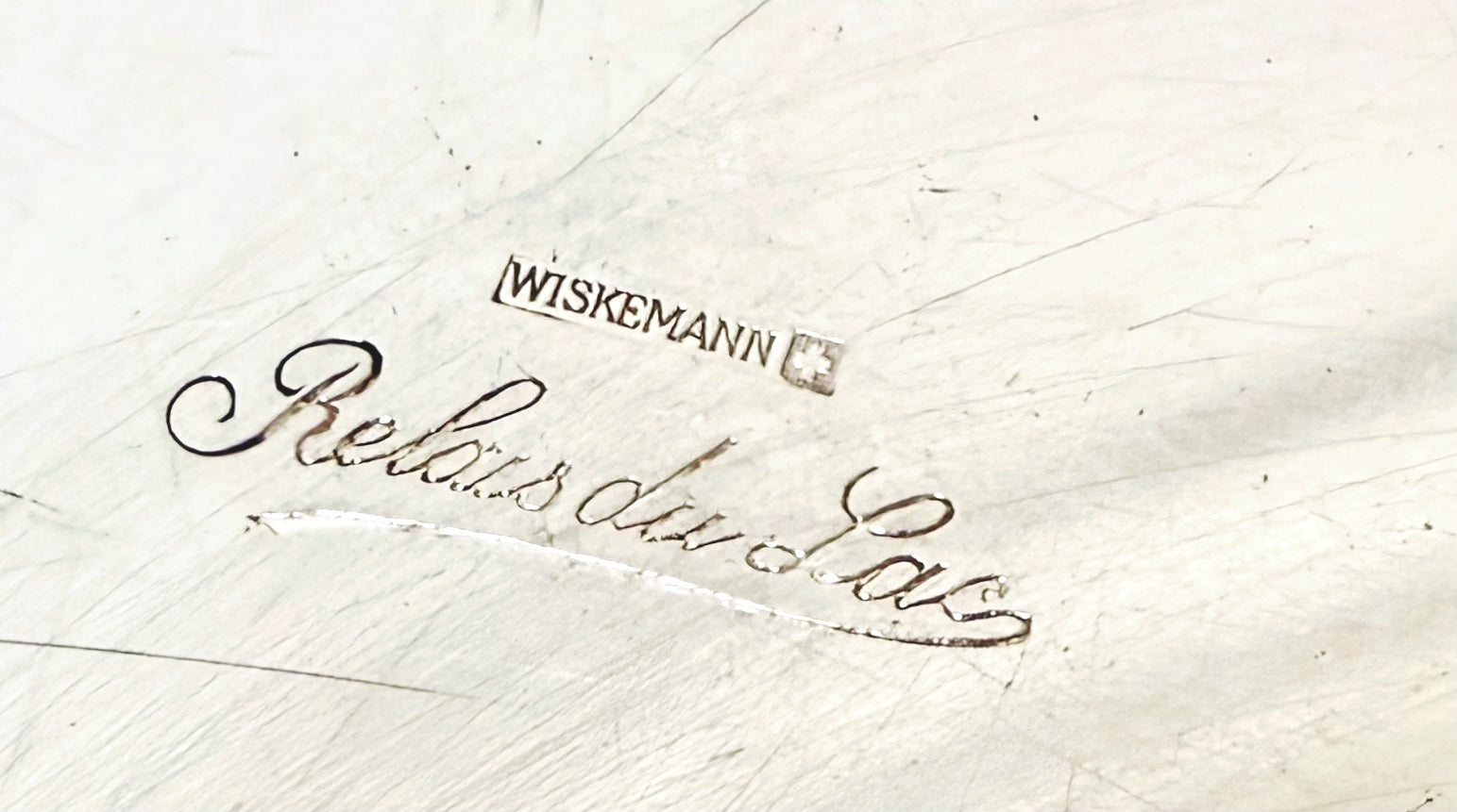 Vintage Hotel Silver Serving Tray, Medium