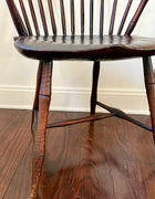 Antique American Continous Arm Windsor Chair, Connecticut, c. early 1800s