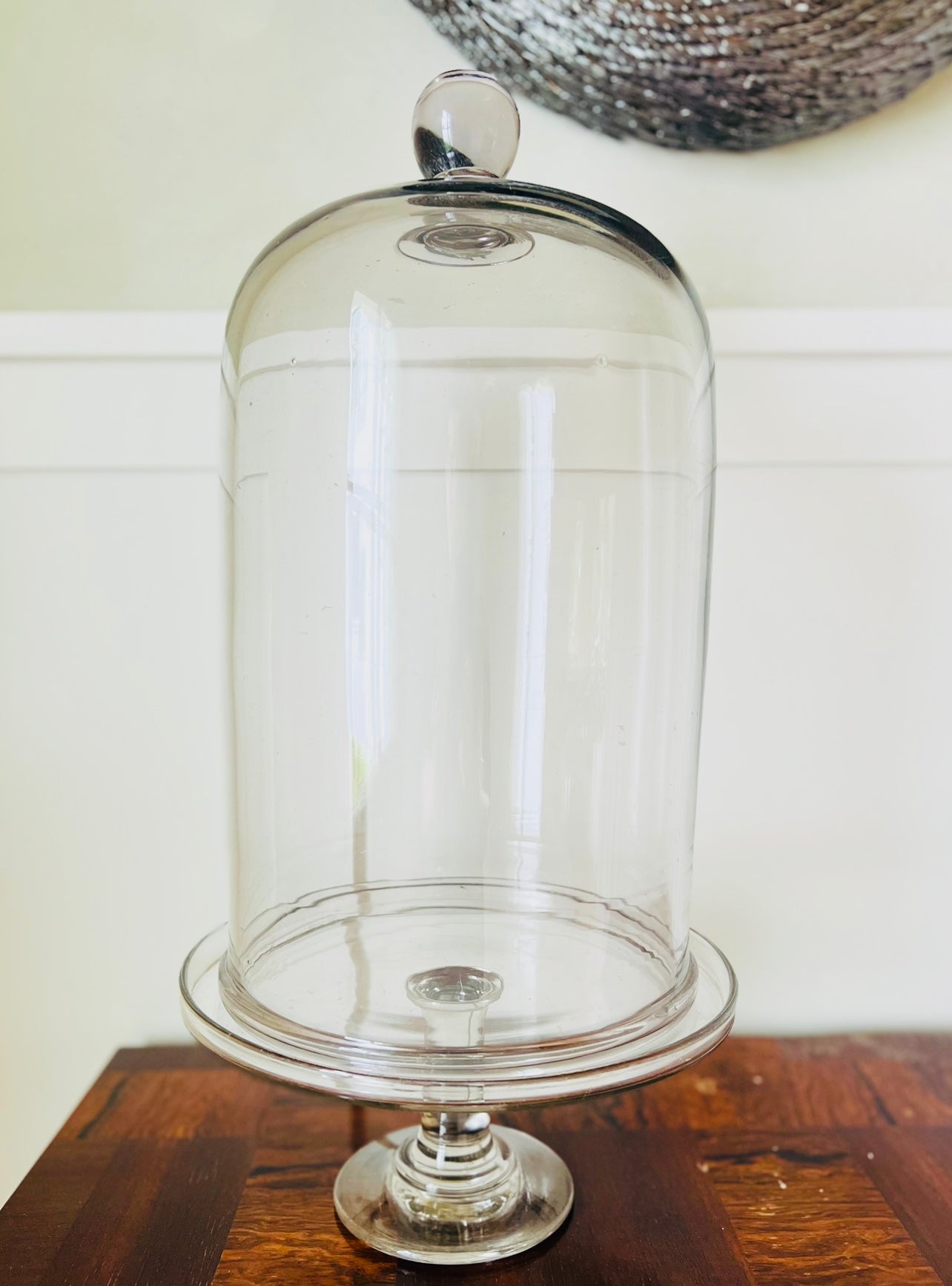 Antique Handblown Cloche with Stand