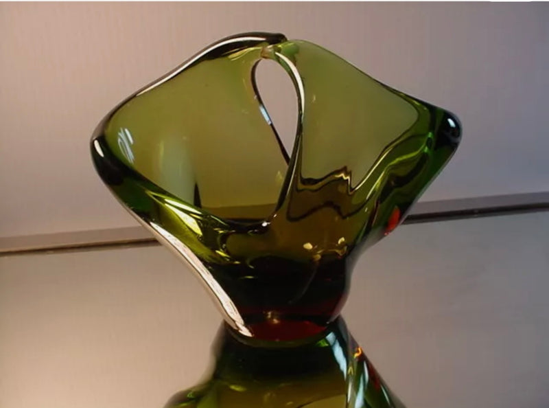 Vintage Seguso Handblown Murano Glass Sculpture, c.1970s, 7.5" tall