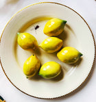 French Porcelain Trompe l'Oeil Plate with Lemons