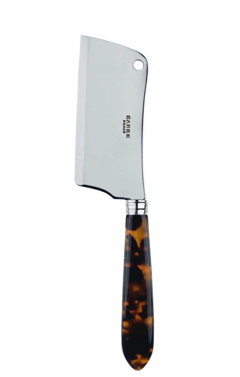 Sabre Cheese Cleaver, Faux Tortoise Handle