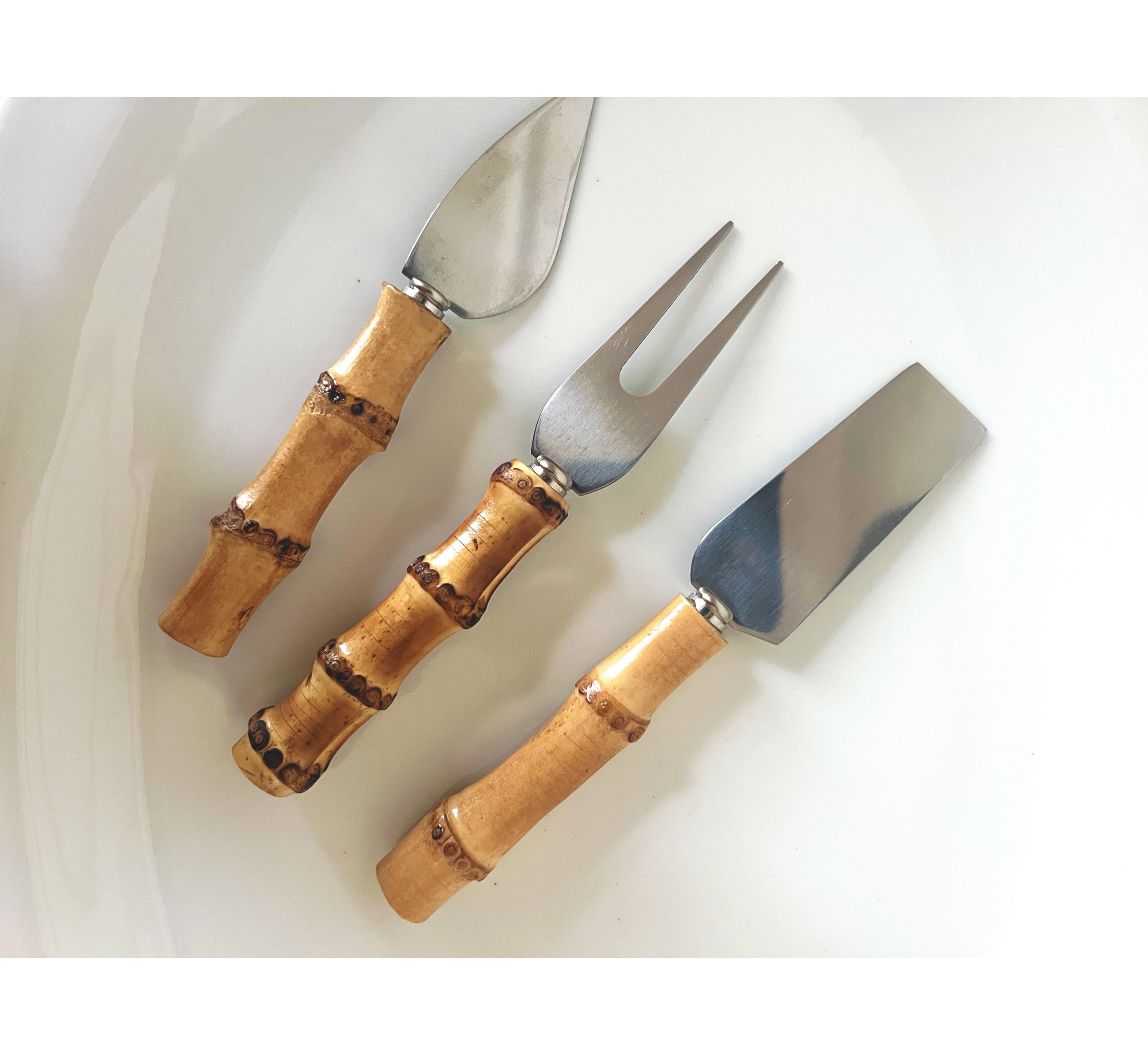 Vintage Charcuterie Serving Set with Bamboo Handles