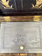 Antique Chinese Gold and Black Lacquered Document Box