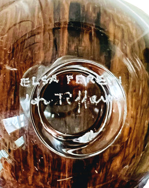 Vintage Elsa Peretti for Tiffany Crystal Apple Lidded Bowl