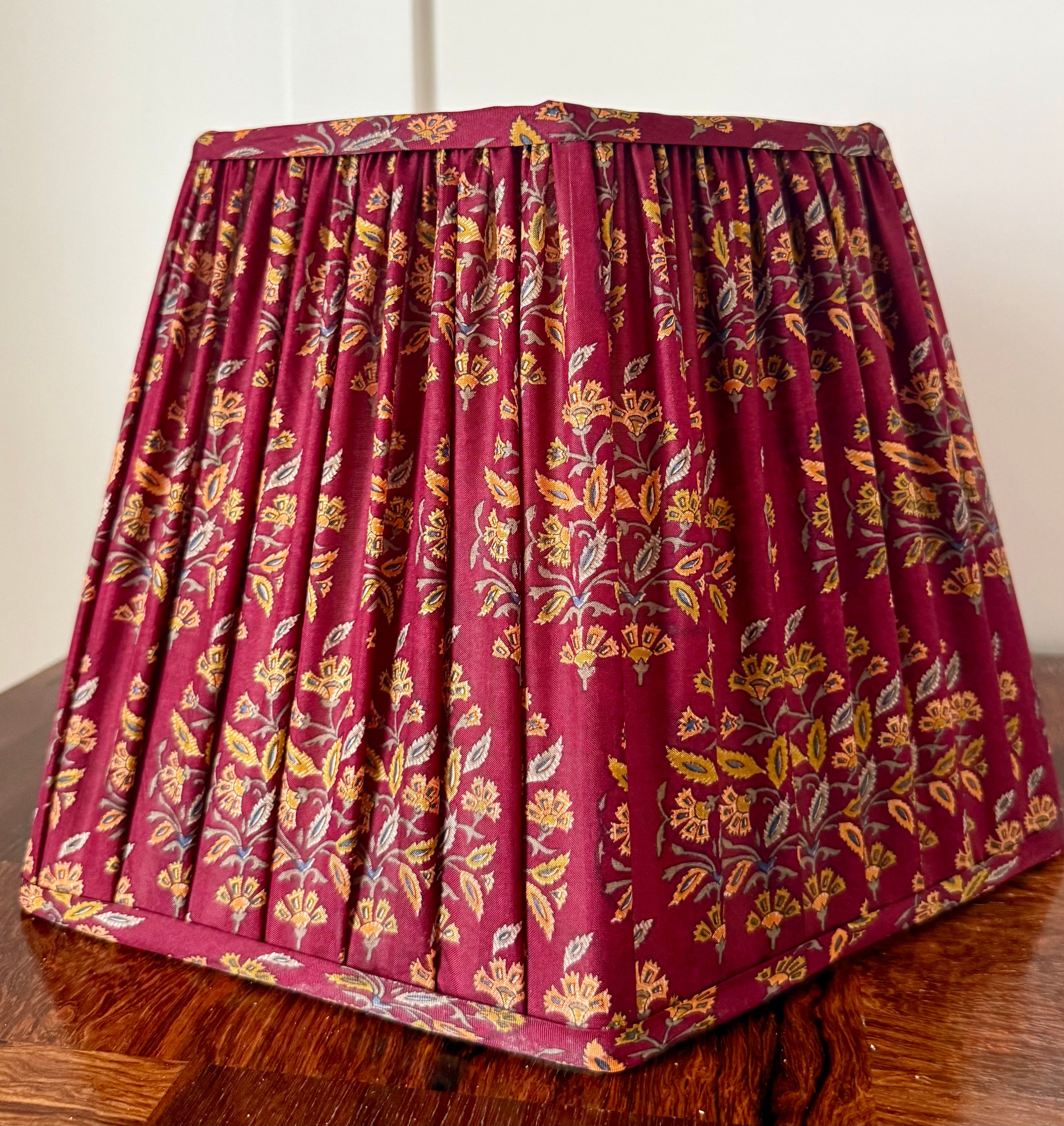 Lampshade, Handmade Silk Sari  Hexagonal Lampshade