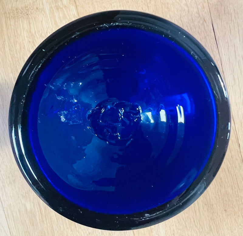 Vintage Handblown Cobalt Glass Vase