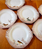Antique French Creamware with Wildlife Motif, Collection of 15 Pieces