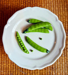 Vintage Italian Trompe L'oeil Plate Stack Box with Peas
