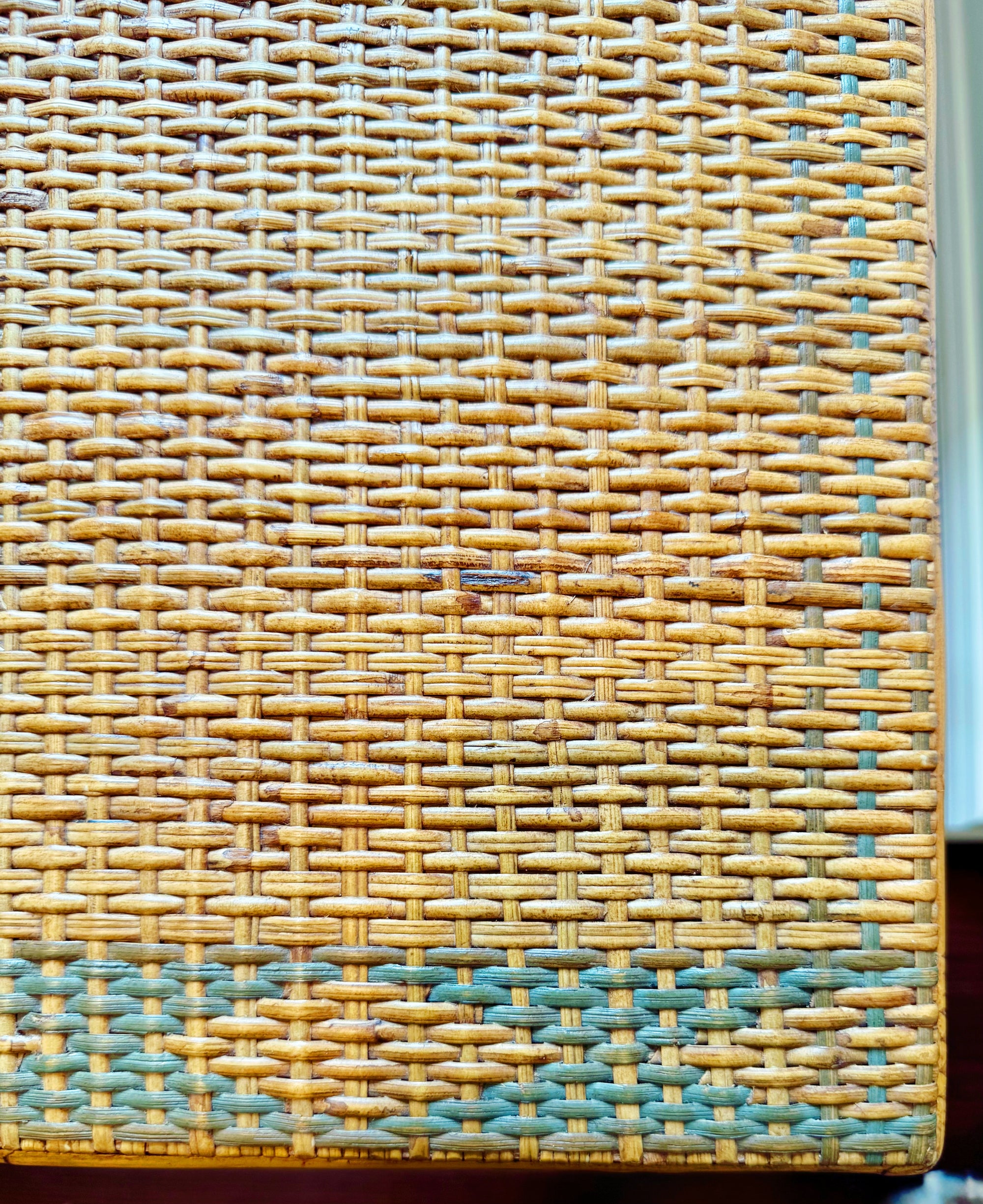 Franch Rattan Two Tier Side Table