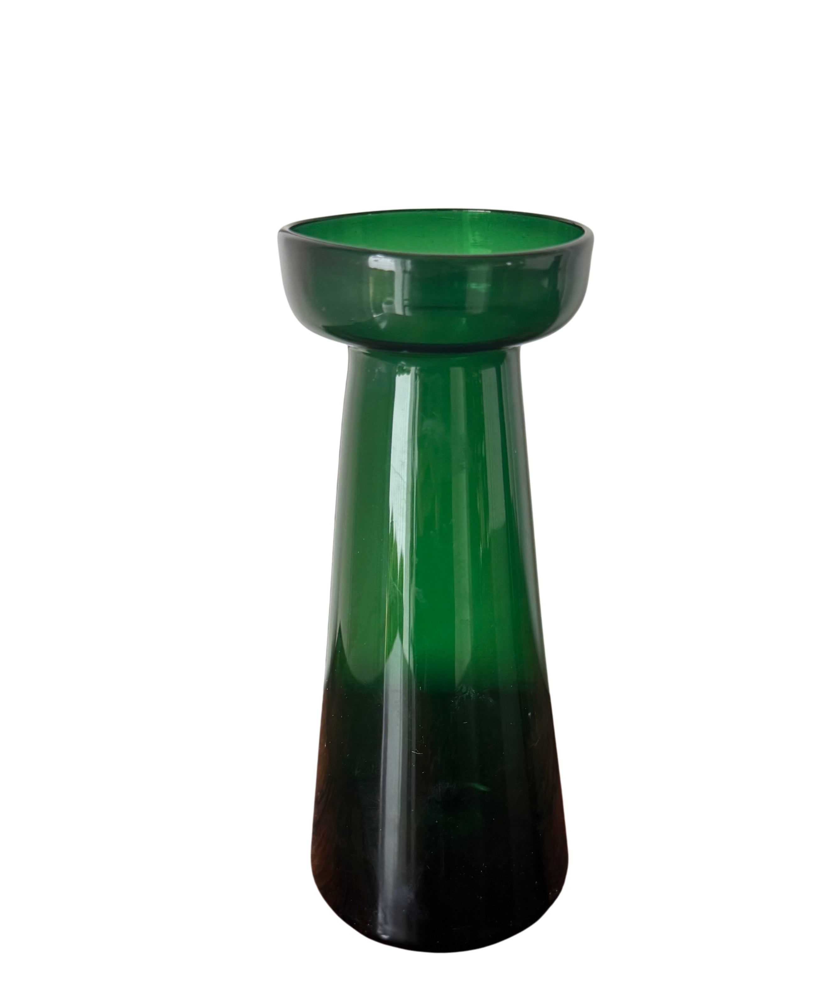 Vintage Glass Bulb Forcer, Emerald Green