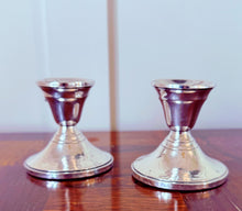 Vintage Sterling Silver Low Candle Holders, Pair