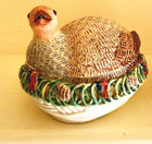 Antique English Porcelain Tureens in The Form of Partridges, c. 1755