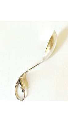 Antique Georg Jensen Sterling Nut Serving Spoon