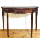 Antique Carved Painted Demilune Table