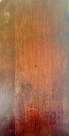 Antique Carved Painted Demilune Table