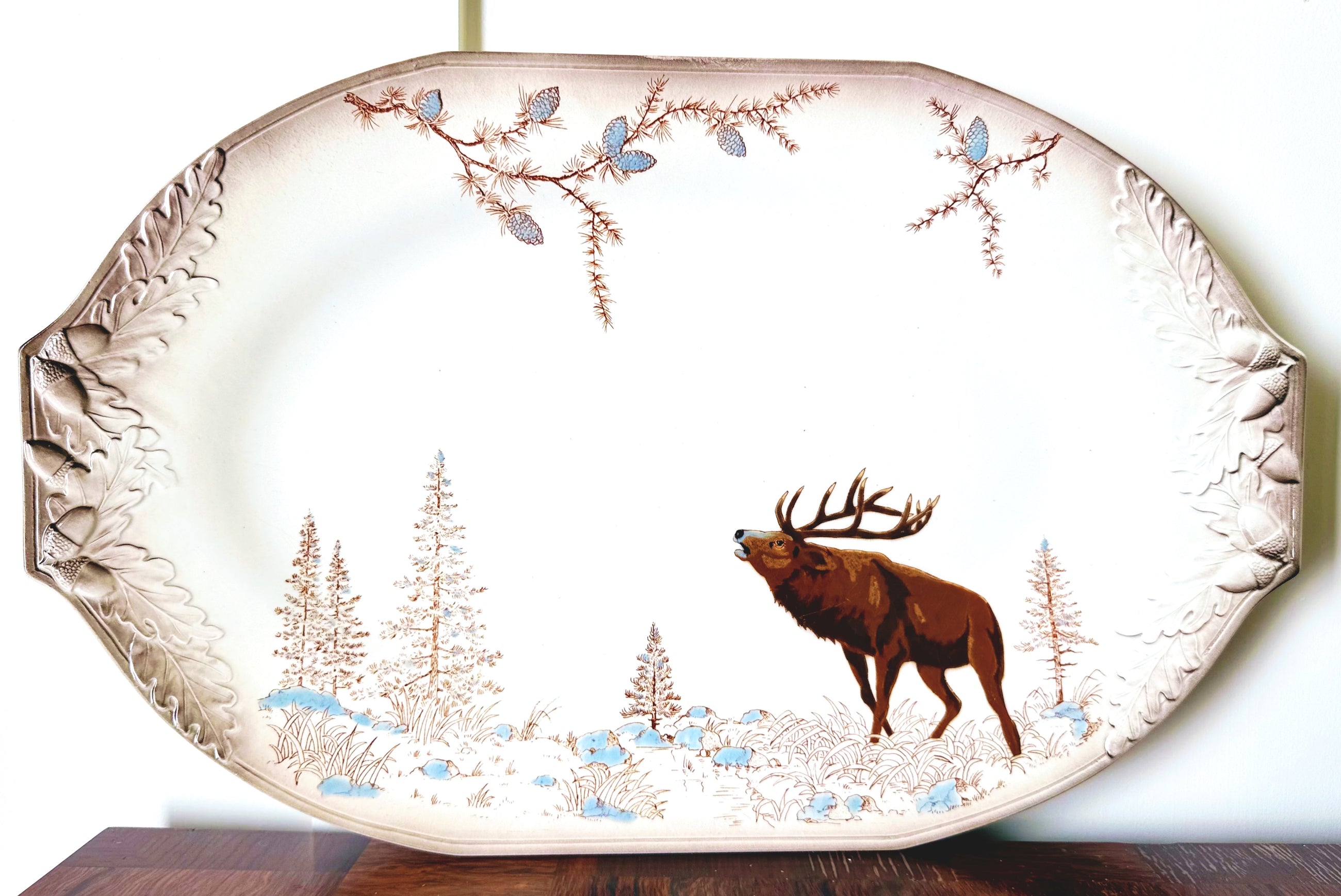 Antique French Creamware with Wildlife Motif, Collection of 15 Pieces