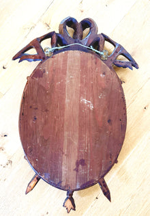 Carved Mahogany Nautical Oval Mirror