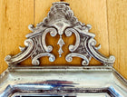 Antique European Pewter Octagonal Frame Mirrors, Pair