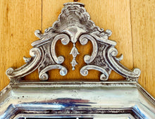 Antique European Pewter Octagonal Frame Mirrors, Pair