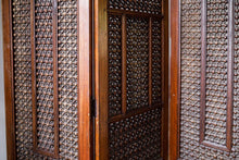 English Victorian Walnut Three Panel Screen