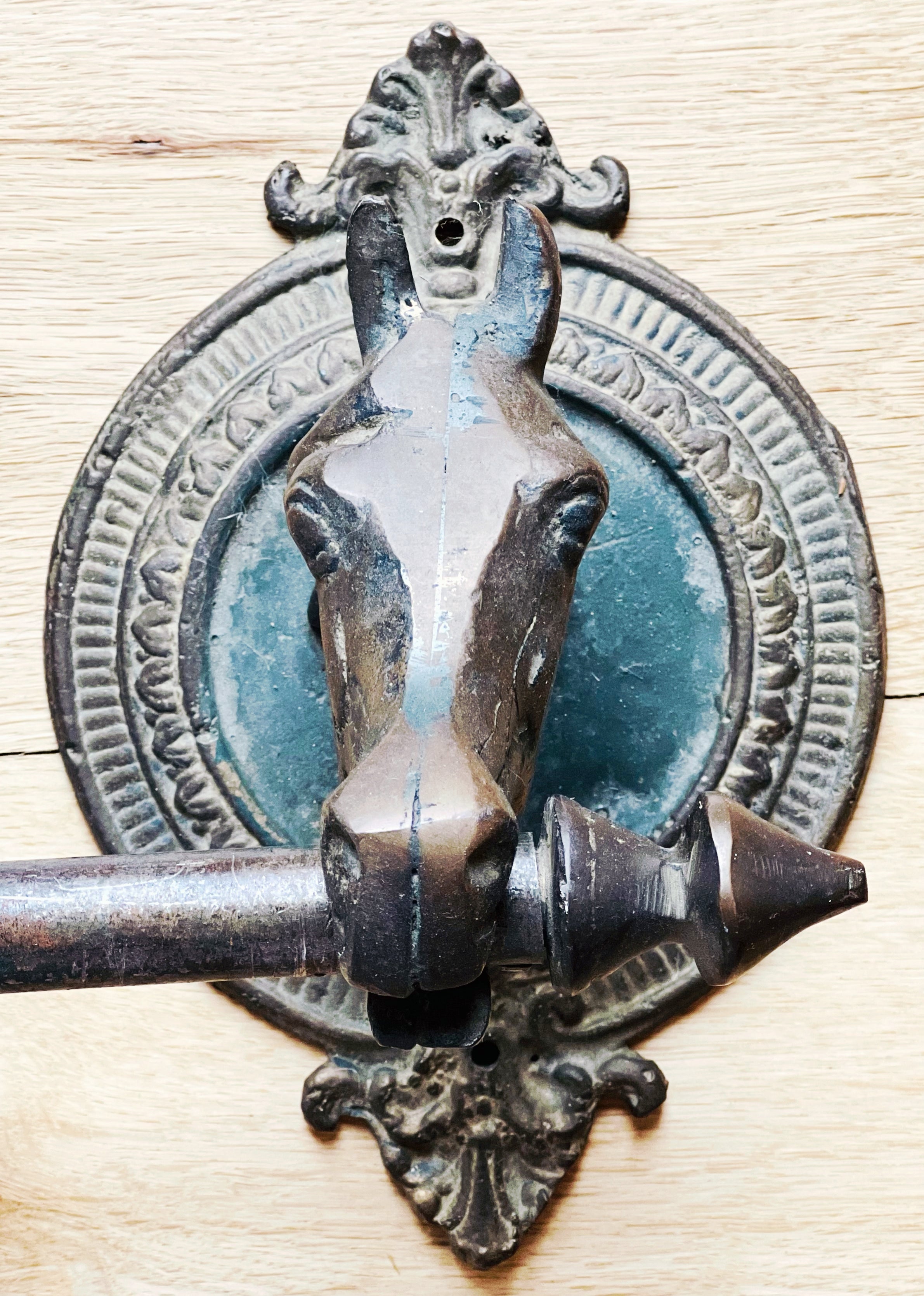 Metal Coat/Tack Rack in Horse Motif