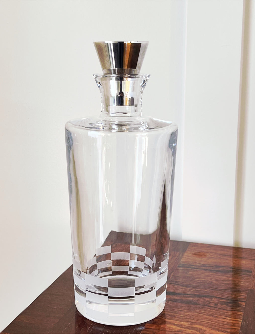 Christofle Crystal Decanter with Silverplate Stopper
