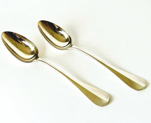 Christofle "Baguette" Soup/Serving Spoons, Pair