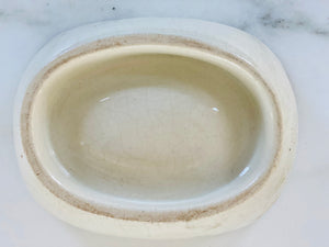 Ironstone Aspic Mold, Asparagus Motif