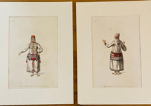 Antique Engraving of Costumes of the Russian Empire by John Dadley, c 1803, Pair