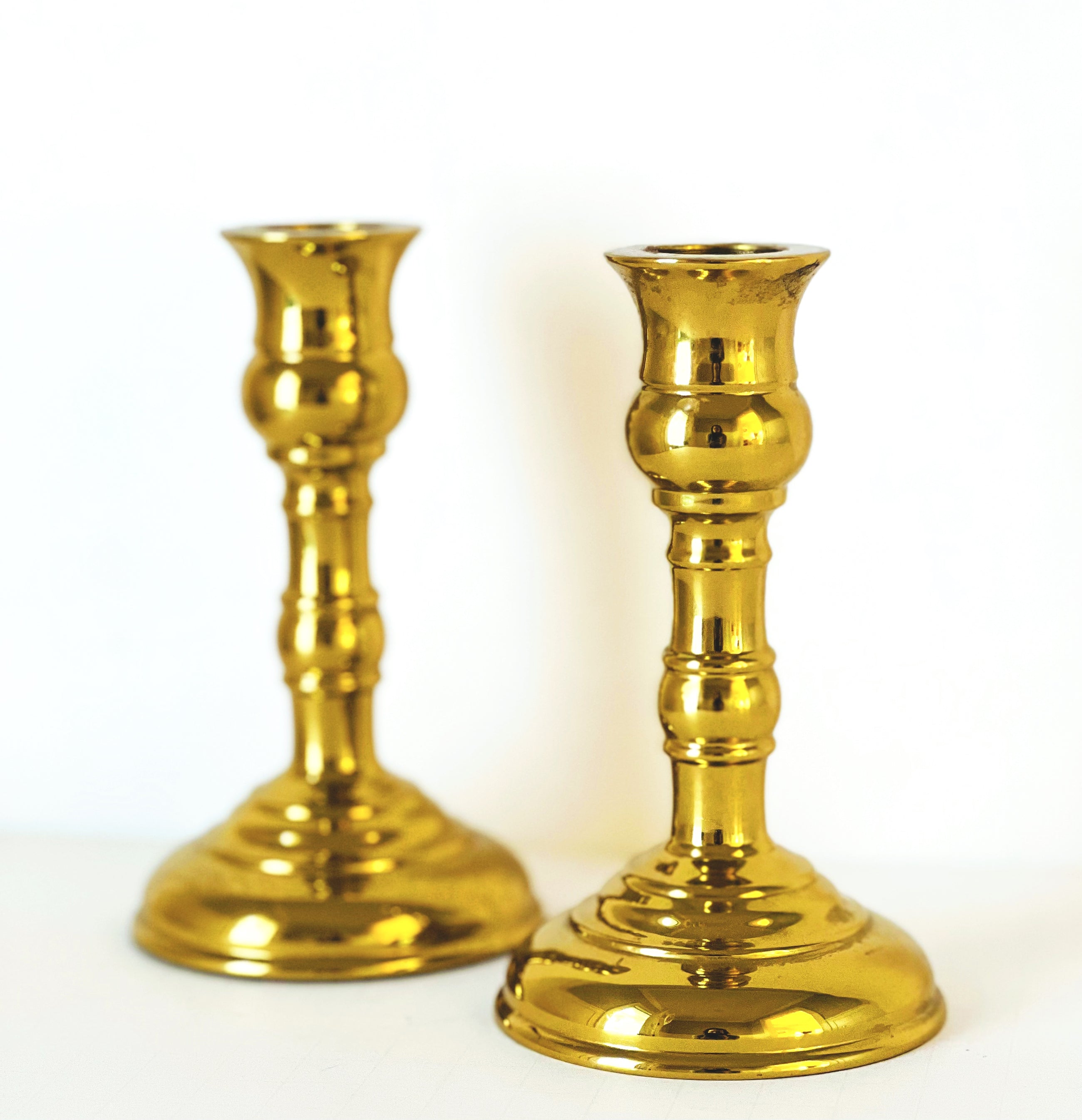 Brass Candlesticks, Pair