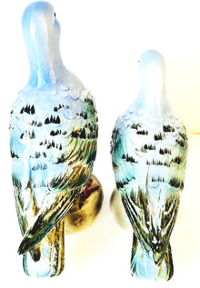 Vintage Porcelain Bird Objets, Pair