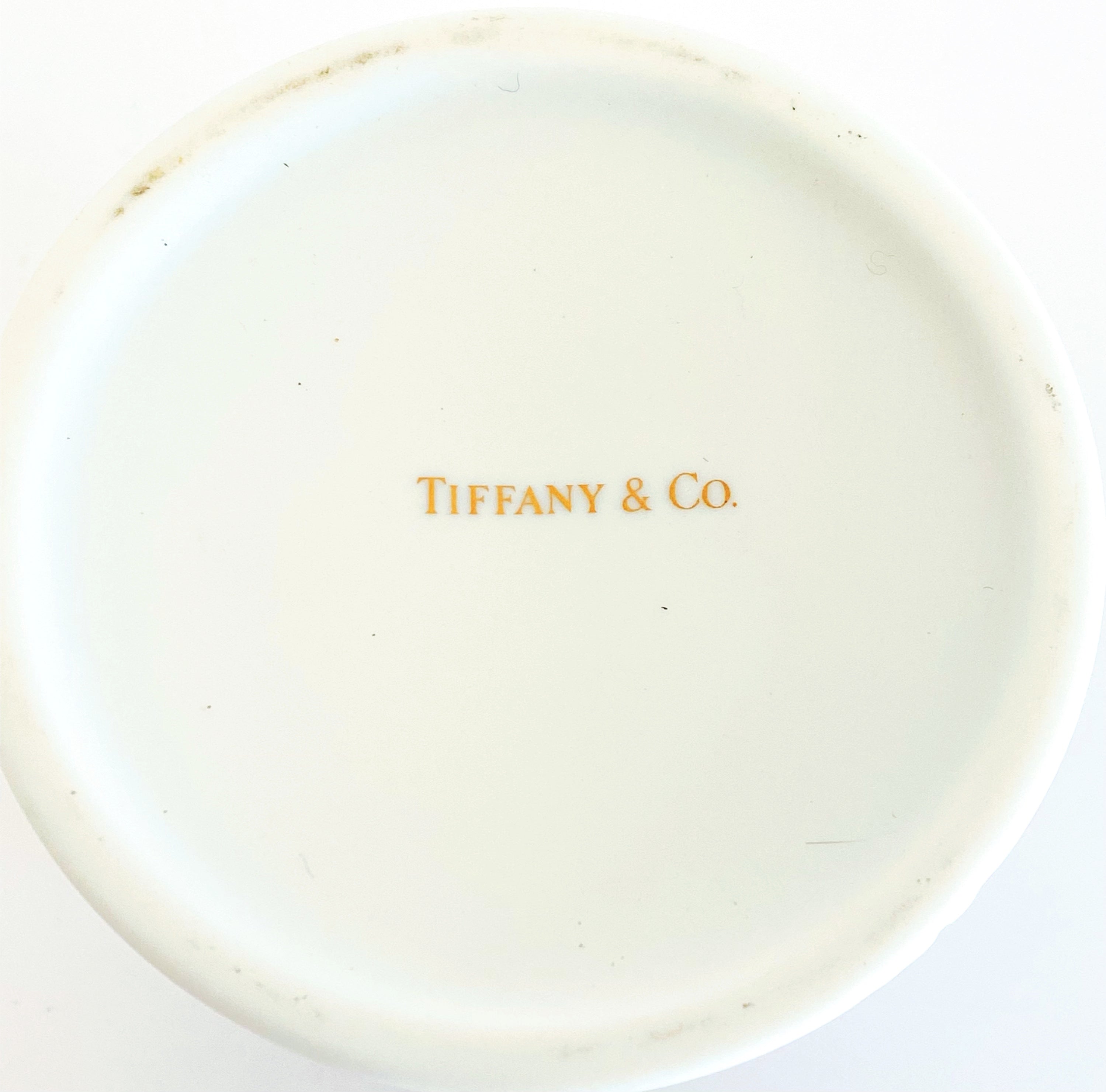 Tiffany Bisque Barrell Creamer and Sugar Set