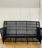 Antique Stick Wicker Sofa, c. 1920s