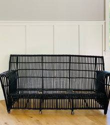 Antique Stick Wicker Sofa, c. 1920s